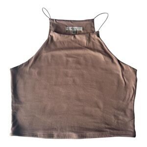 Gaze Brown/ Tan Crop Tank Top size medium